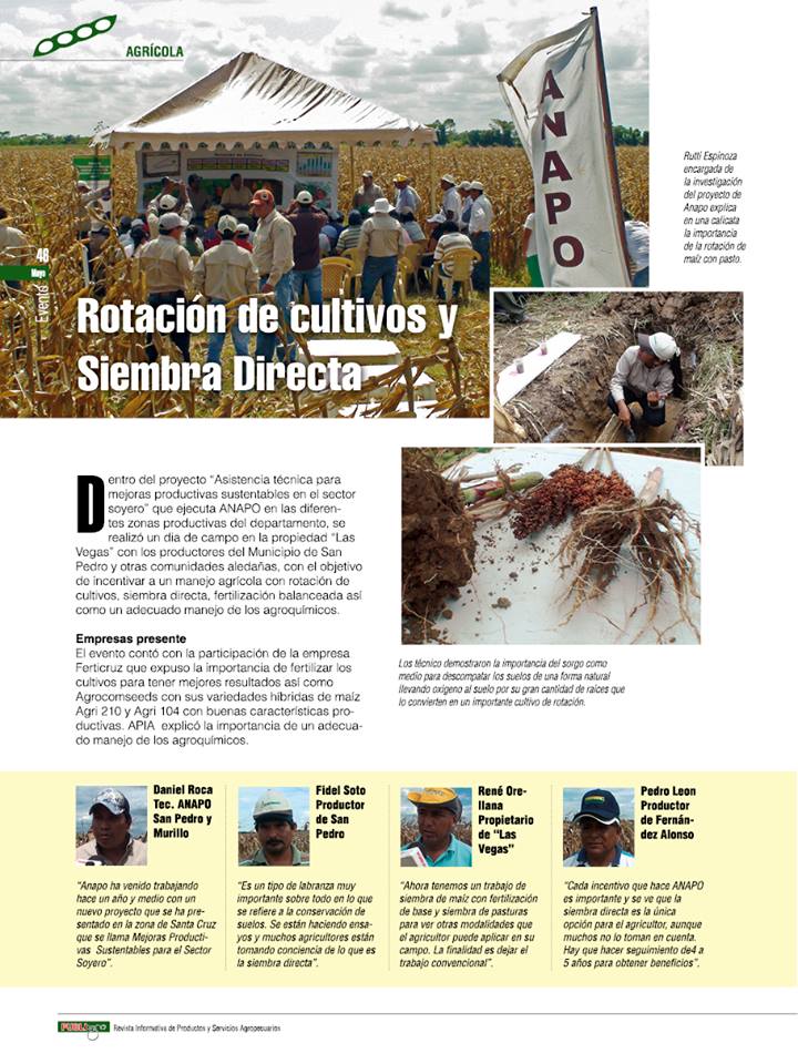 Ampliando la frontera de la SD y BPA´s - (SCZ/ Bolivia)